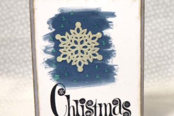 Chipboard Snowflake Watercolor Christmas Card