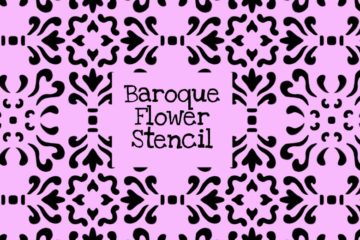 Baroque Flower Stencil