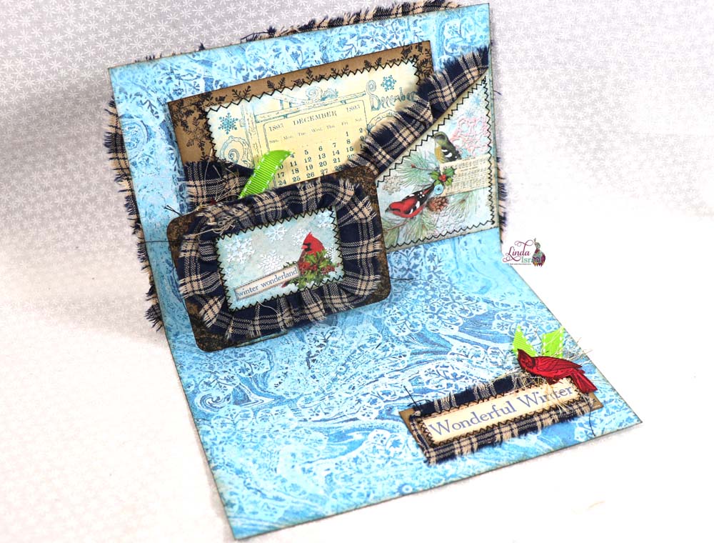 Day 8 of 12 Days of Junk Journal Gift Ideas Winter Popup Card