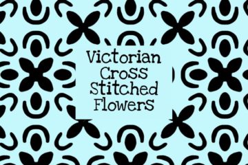 Victorian Cross Stitched Flowers Stencil