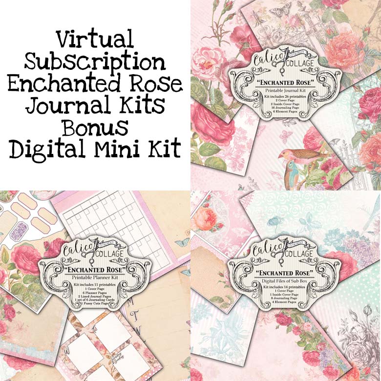 Virtual Subscription Enchanted Rose Journal Kit 