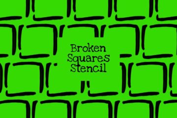 Broken Squares Stencil