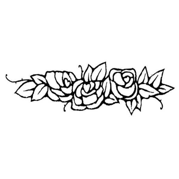 CFF214F Roses Rubber Stamp
