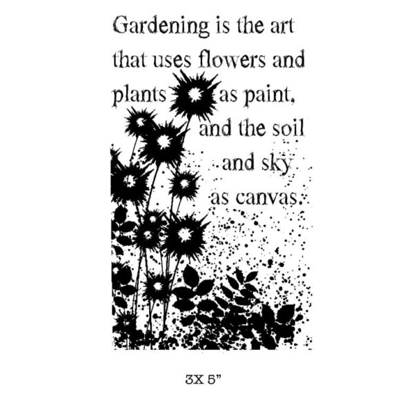 CFF256F Gardening Art Rubber Stamp
