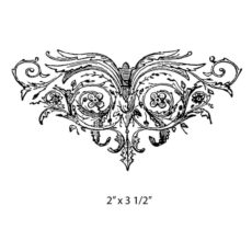 CWP210D Ornate Wing Rubber Stamp