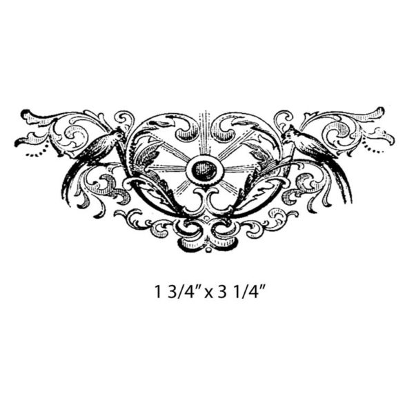 CWP211D Decorative Wing Rubber Stamp