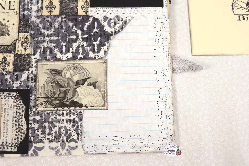 Creating a Monochrome Junk Journal Page Part 1