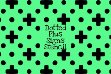 Dotted Plus Signs Stencil
