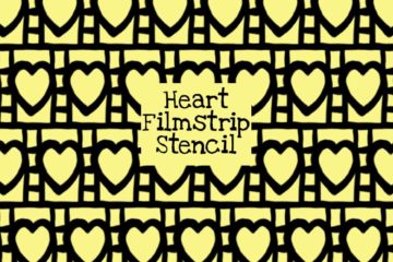 Heart Filmstrip Stencil