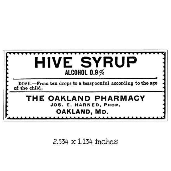 BD108D Hive Syrup Rubber Stamp