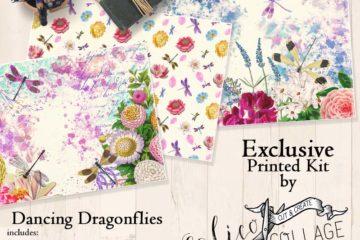 Exclusive Dancing Dragonflies Printed Journal Kit