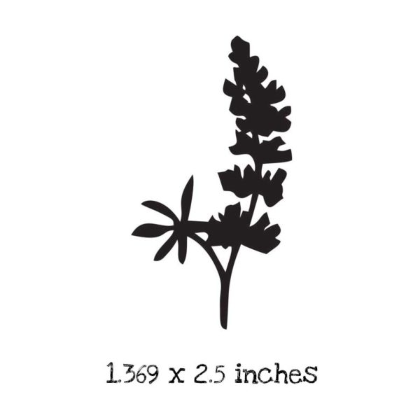 FD115D Texas Bluebell Silhouette Rubber Stamp