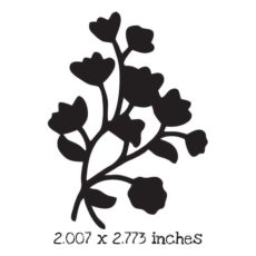 FD116D Flower Bunch Silhouette Rubber Stamp