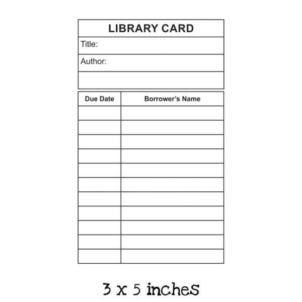 JL201G Library Card Rubber Stamp