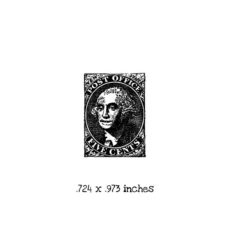 PC102B Five Cent Postage Stamp Rubber Stamp