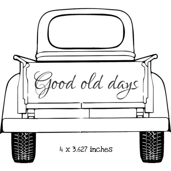 TP101G Good Old Days Truck Rubber Stamps