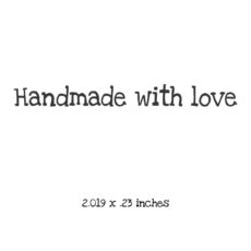 WB107A Handmade with love Rubber Stamp