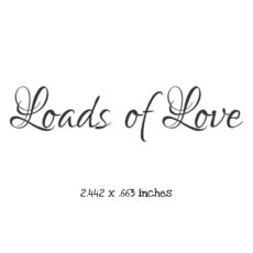 WB109B Loads of Love Rubber Stamp
