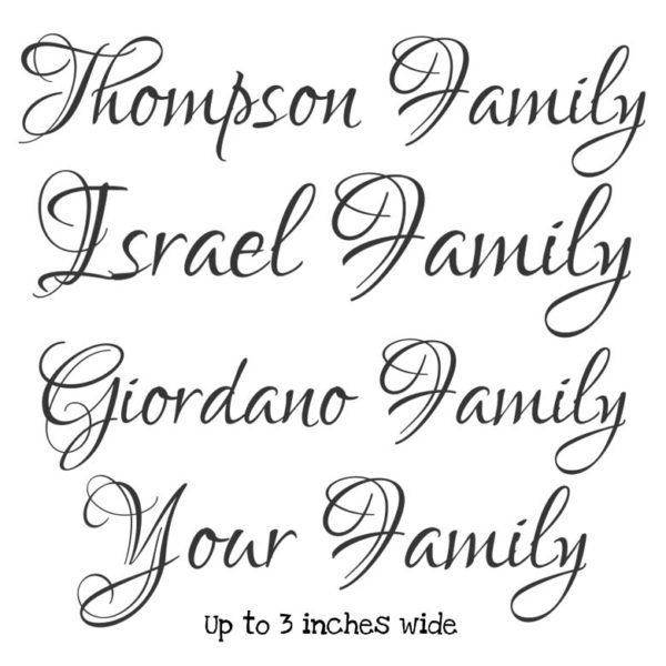 WF201C Your Family Name Custom Rubber Stamp