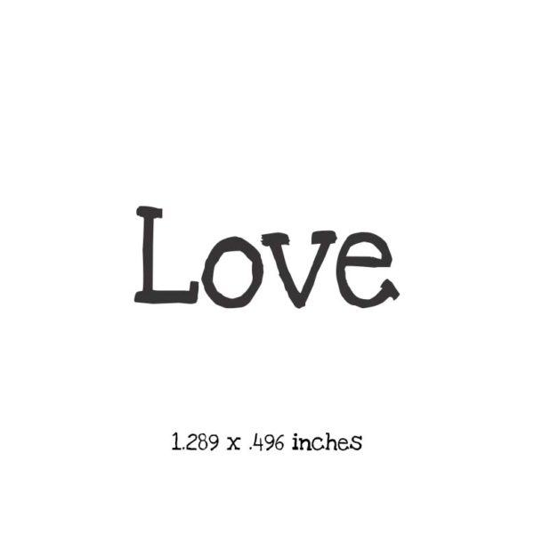 WH108A Love Rubber Stamp