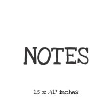 WN101A NOTES Rubber Stamp