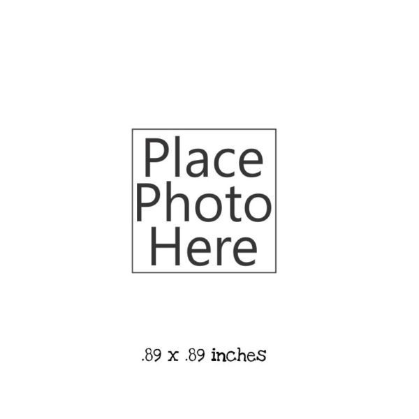 WP101A Place Photo Here Rubber Stamp