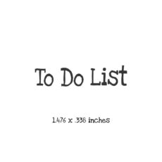 WT104A To Do List Rubber Stamp
