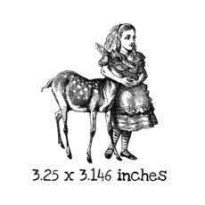 AW113E Alice with Deer Rubber Stamp