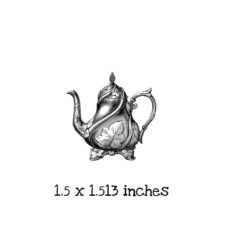 AW114B Alice in Wonderland Teapot Rubber Stamp