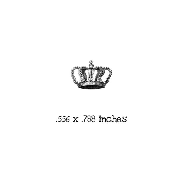AW116B Crown with Pearls Rubber Stamp