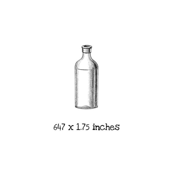 AW117B Small Bottle Rubber Stamp