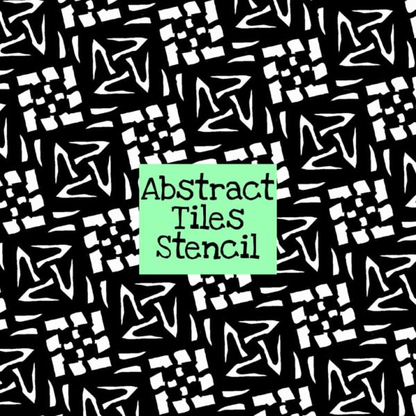 Abstract Tiles Stencil