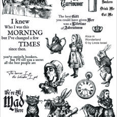 Alice in Wonderland Rubber Stamp Collection