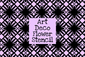 Art Deco Flower Stencil