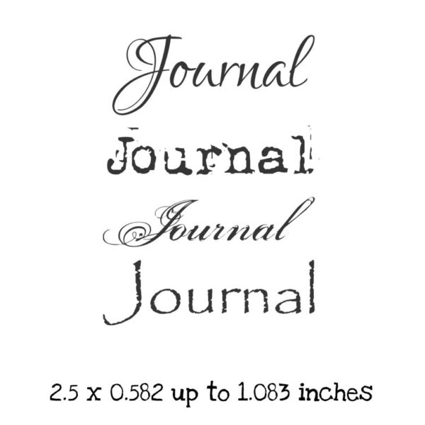 WH132E Journal QT 2 Rubber Stamps