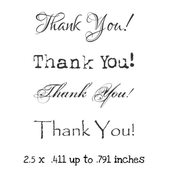 WH133E Thank You QT Rubber Stamps