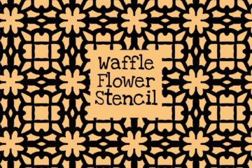 Waffle Flower Stencil