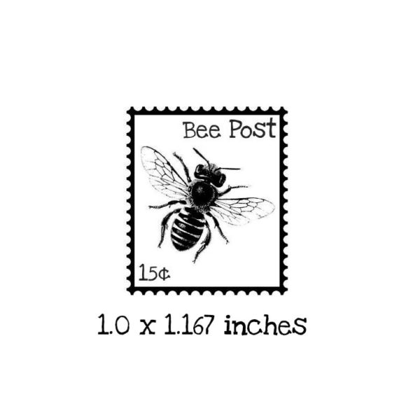 PS104B Bee Postage Rubber Stamp
