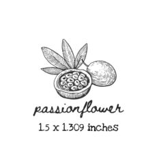 AP202C Passionflower Rubber Stamps
