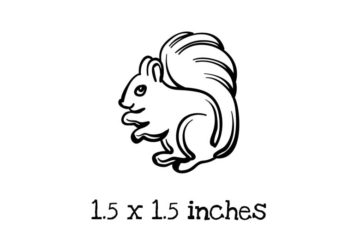 SQ101B Cute Squirrel Rubber Stamp