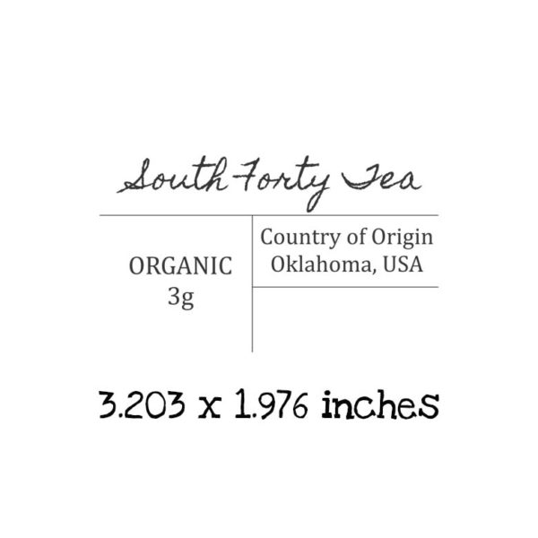 TG103D South Forty Tea Label Rubber Stamp