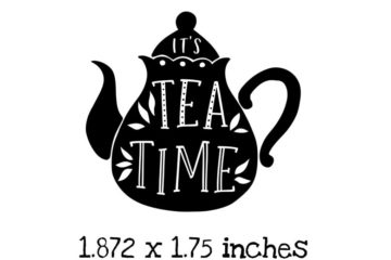 TG106C It's Tea Time Rubber Stamp