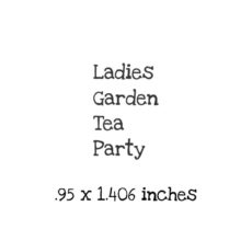 TG119D Ladies Garden Tea Party QT Rubber Stamps