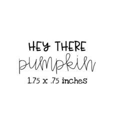 AU101C Hey There Pumpkin Rubber Stamp