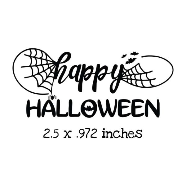 HA103C Happy Halloween Rubber Stamp