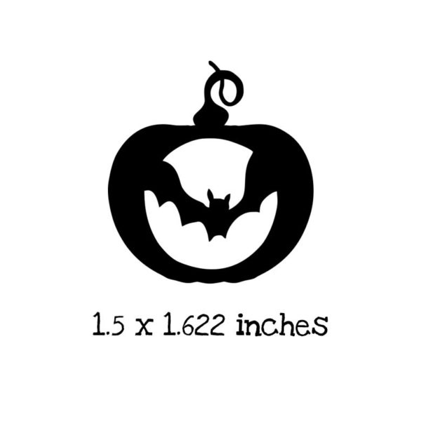 HA124C Bat Pumpkin Rubber Stamp