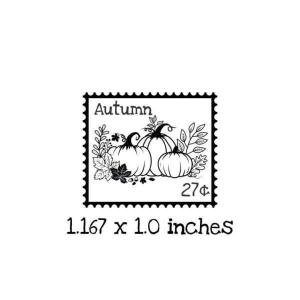 PS111B Autumn Postage Rubber Stamp