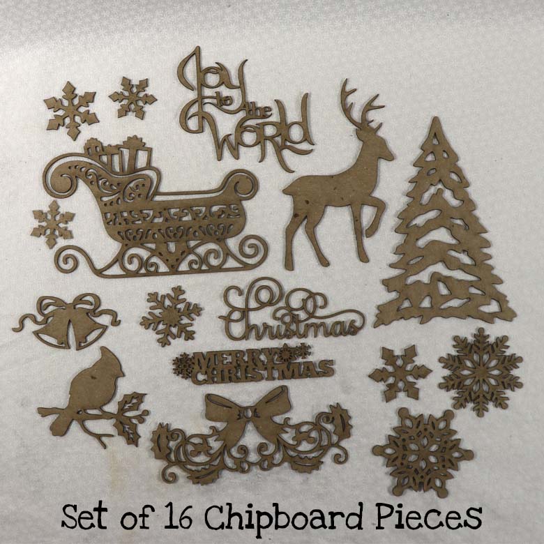 Christmas Dream Chipboard Pieces