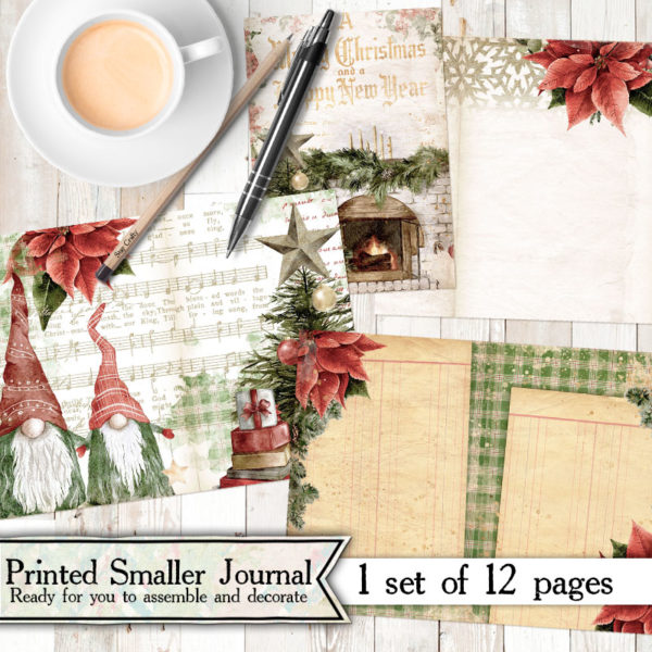 Mini Merry Lil Christmas Printed Journal Kit