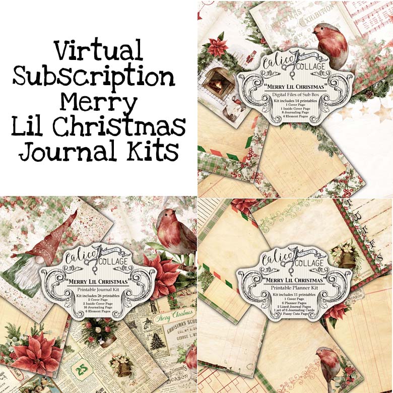 Virtual Subscription Merry Lil Christmas Journal Kit